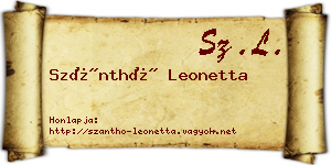Szánthó Leonetta névjegykártya